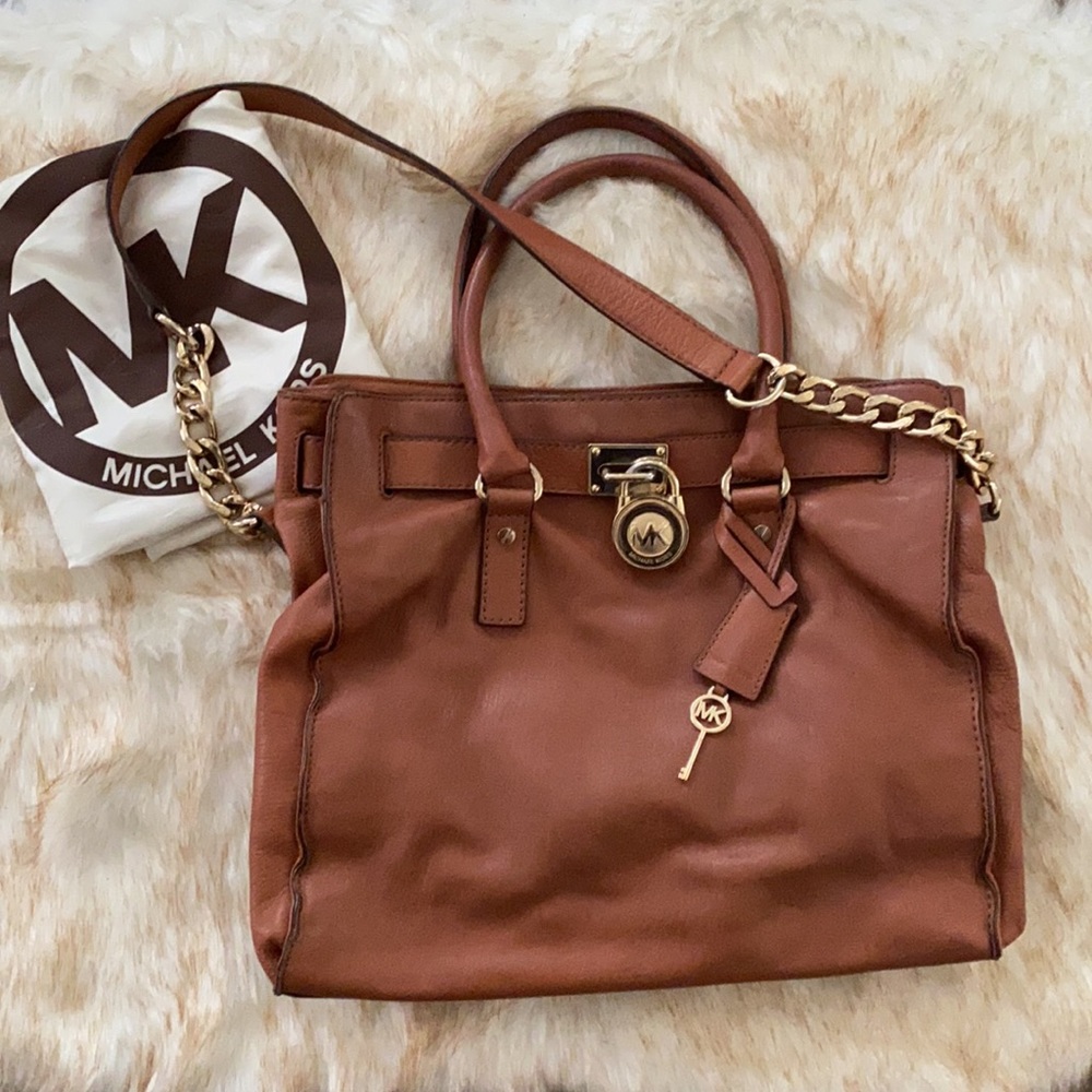 Michael Kors Large Hamilton Tote w/ Gold Chain